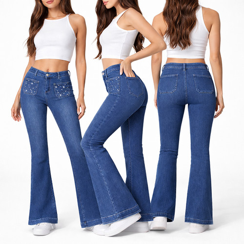 Damen jeans hose bootcut - damen,