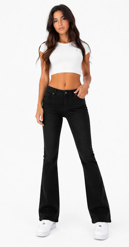 Damen jeans hose bootcut mid - hose,