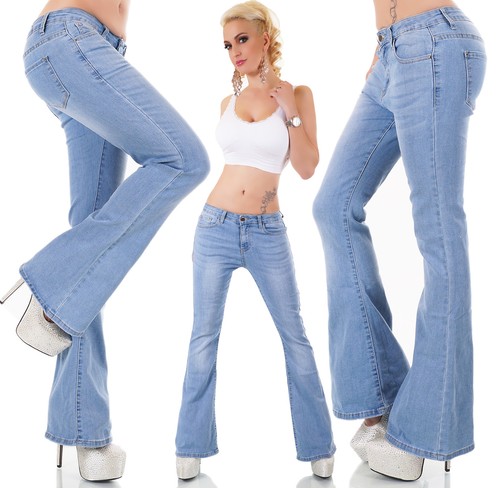 Damen jeans hose hüftjeans - jeans,