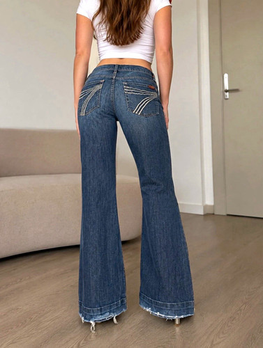 Damen denim jeans - damen, blau