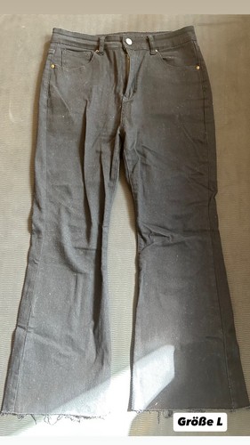 Schwarze schlagjeans petite - schwarze, l