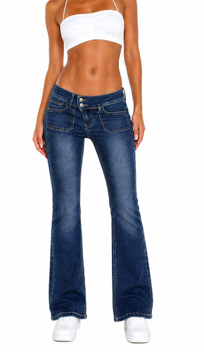 Damen jeans hose bootcut - jeans,