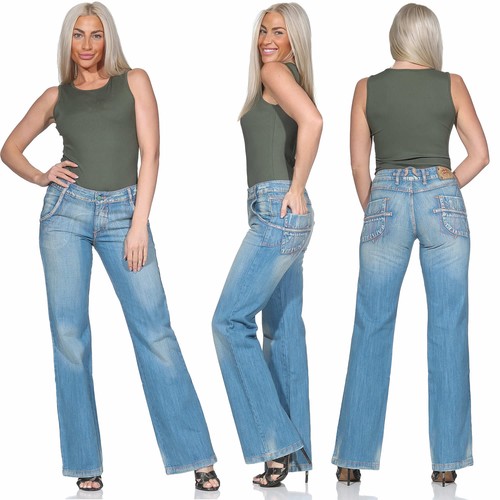 Damen straight leg - leg, schlaghose