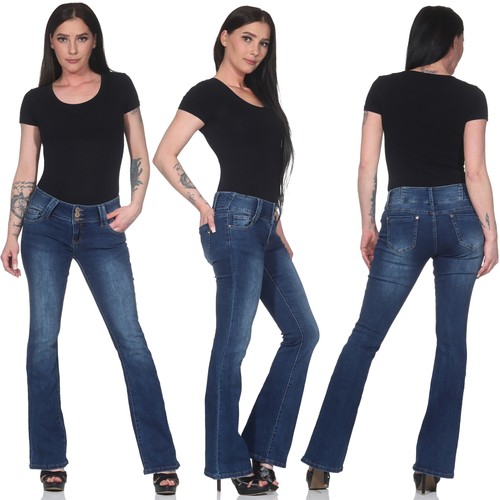 Schlaghose damen hüftjeans - schlaghose,